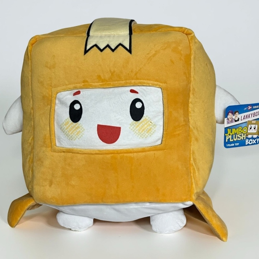 Boxy Jumbo Plush Toy - Yellow and White